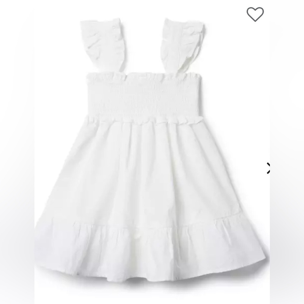 Janie and Jack Emily White Seersucker Smocked Sundress Size 5T